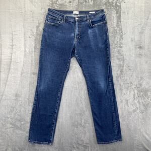 Oliver Logan Straight Jeans Men's Size 36x34 Dark‎ Wash Blue Denim